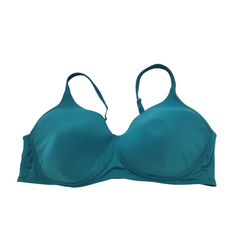 Leading Lady Brigitte Teal Molded Soft Cup Full Coverage Underwire Bra‎ Size 46D